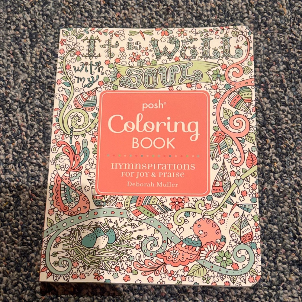 Posh Coloring Book - Vibrant Red, Green, and Blue Designs